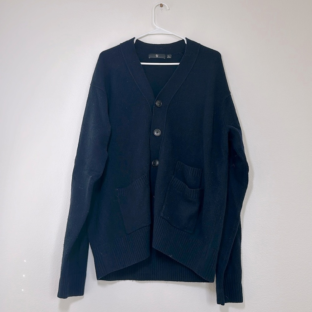 Uniqlo U Cardigan, Navy, Size L